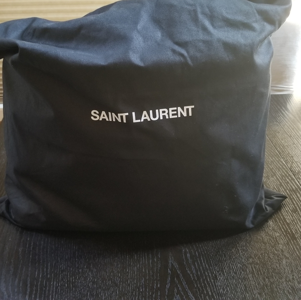 Saint Laurent East West Shopper Woven Tassel